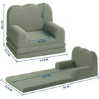 2-in-1 Kids Sofa Comfortable sofa Longue Chair Soft Foam sofa Gift for Children and Girls