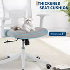 Silla de oficina ergonómica, silla de escritorio para computadora cómoda con reposacabezas acolchado ajustable, sillas de juego cómodas con soporte lumbar para dormitorio, estudio, estudiante