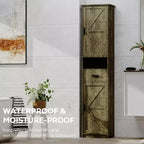 69 Bathroom Cabinet, Modern Floor Tall Cabinet with 1 Drawer, 2 Doors and Adjustable Shelves, Narrow Storage Cabinet for Home, Kitchen