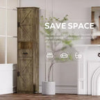 69 Bathroom Cabinet, Modern Floor Tall Cabinet with 1 Drawer, 2 Doors and Adjustable Shelves, Narrow Storage Cabinet for Home, Kitchen