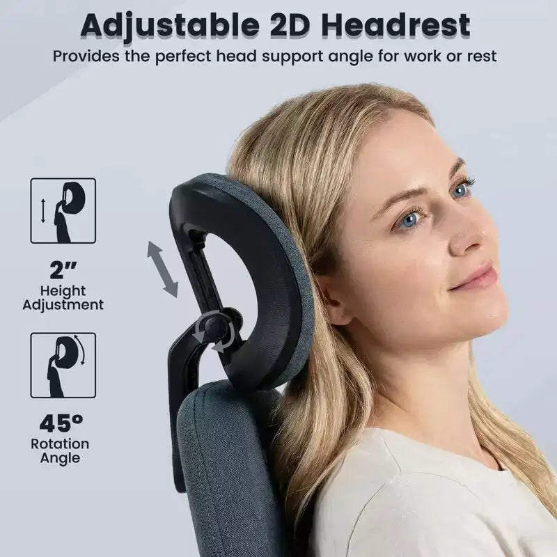 Silla de oficina ergonómica Costway con reposacabezas 2D, respaldo reclinable y ruedas, silla gaming azul/marrón y beige/gris y azul