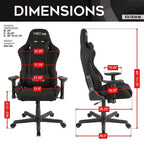 TUYOHW Silla de juego ergonómica ajustable, giratoria 360°, con cojín lumbar y para la cabeza, reclinable de 90 a 150 grados para oficina y hogar, 113 kg máx., color negro