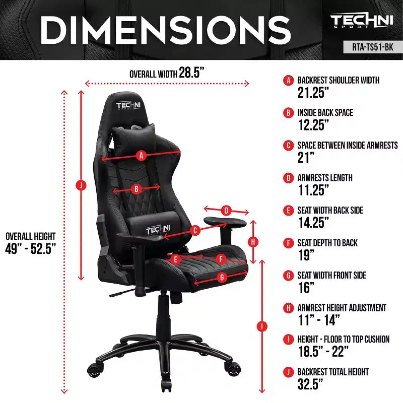 Silla de juego ergonómica ajustable TUYOHW, sillas de oficina giratorias 360° con reposacabezas y almohada lumbar, silla reclinable 90-150 para oficina y hogar, 136 kg máx., negro