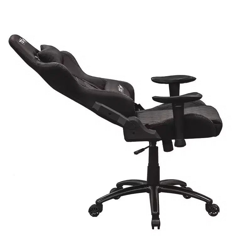 Silla de juego ergonómica ajustable TUYOHW, sillas de oficina giratorias 360° con reposacabezas y almohada lumbar, silla reclinable 90-150 para oficina y hogar, 136 kg máx., negro