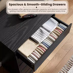 Acekool Drawer Tall Dresser for Bedroom, Vertical Wooden Chest of Drawers with Deep Storage, Closet Organizer