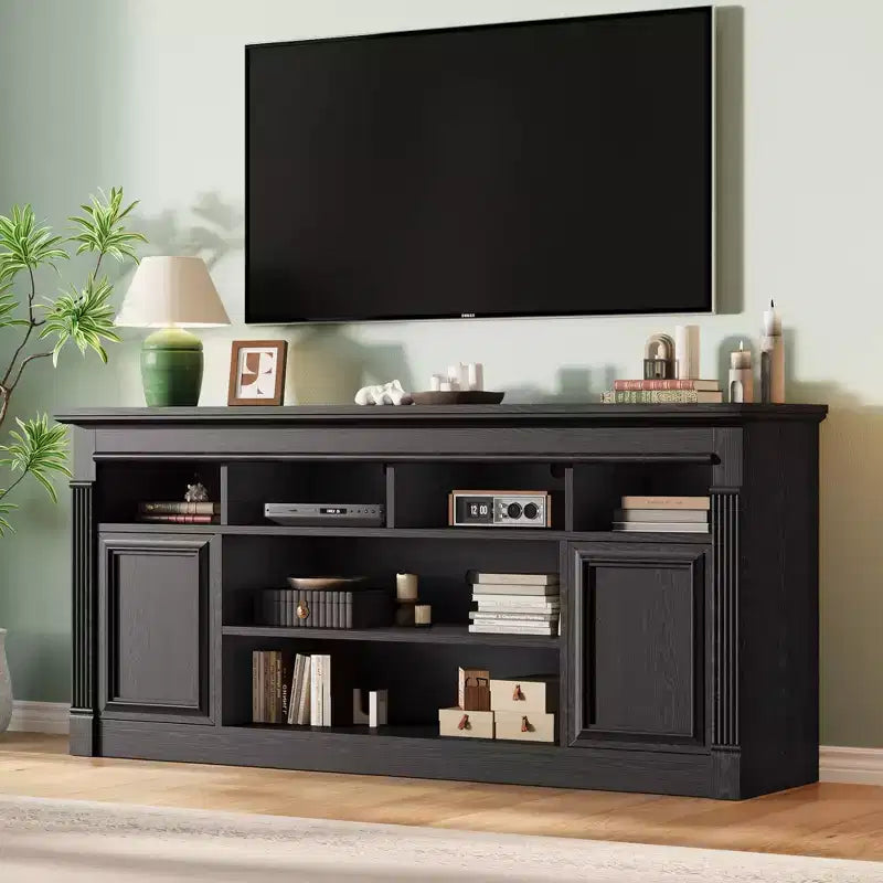 58 TV Stand for up to 75 inch TV, 33 Tall Entertainment Center, Farmhouse TV Stands Media Console for Living Room