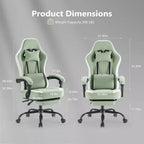 Chaise de bureau ergonomique TUYOHW avec accoudoirs rembourrés, chaise de jeu avec support lombaire, chaise roulante pivotante avec roulettes pour la maison, le bureau