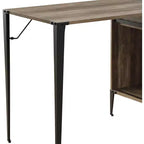 TUYOHW 48 L-Shape Writing Desk,Modern Computer Desk with Sliding Barn Door Storage,Cord Management,Metal Legs,Study Desk for Home Office