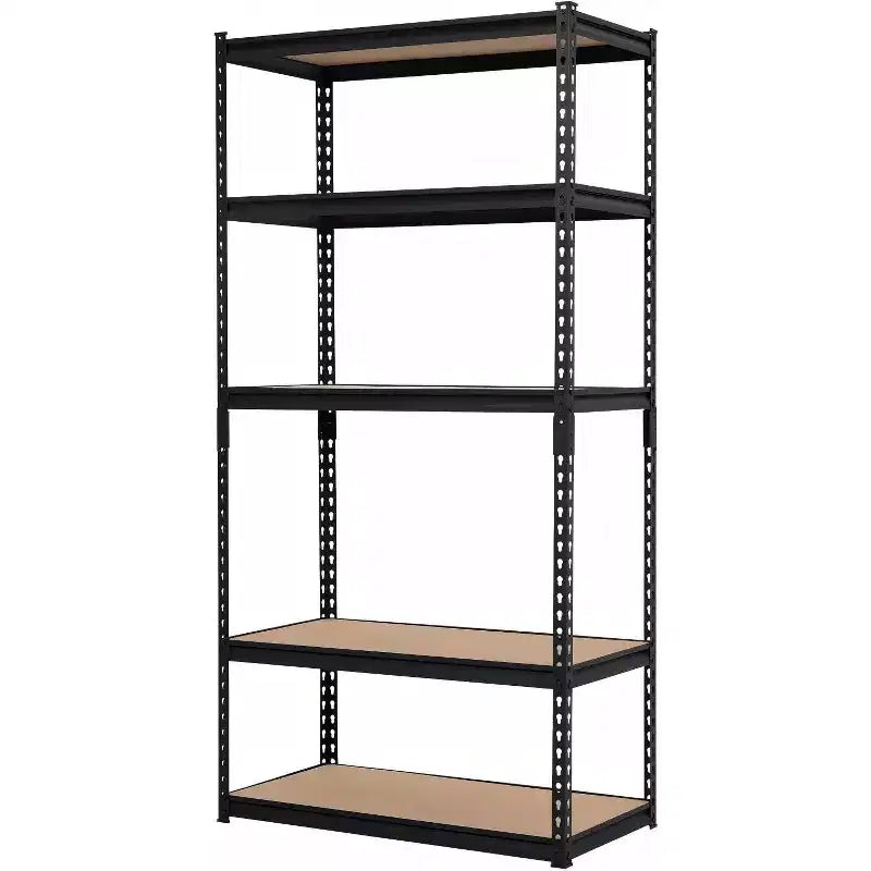 5-Tier Heavy Duty Metal Shelving Unit (30 x 12 x 60, Black) C 2000 lbs Capacity Storage Rack for Garage, Kitchen, Pantry, Basement & Laundry