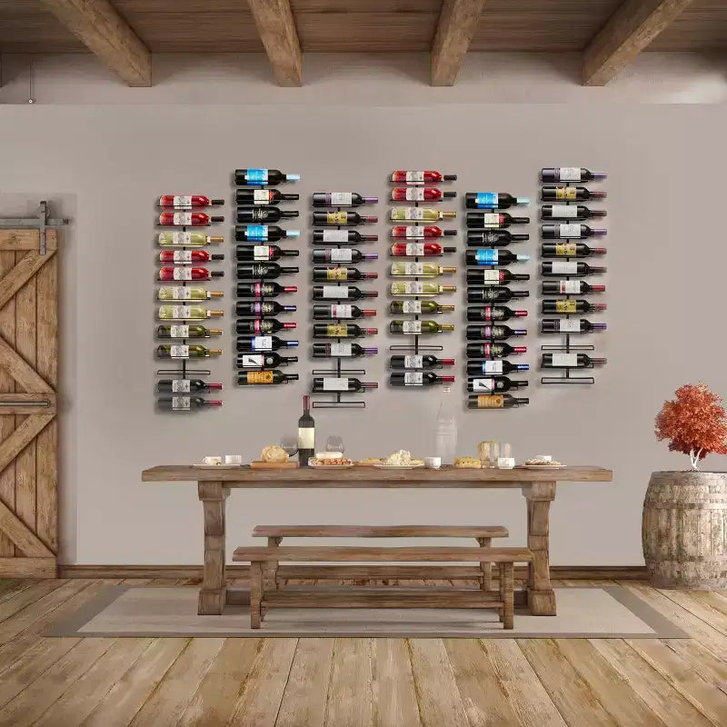 Sorbus Black Metal Wine Rack Bottle Holder - for Home Bar, Kitchen (Holds 12)
