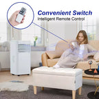 Climatiseur portable Acekool 10 000 BTU, ventilateur déshumidificateur rafraîchisseur 3-en-1, climatiseur silencieux avec télécommande, minuterie, kit de fenêtre pour pièces jusqu'à 42 m²