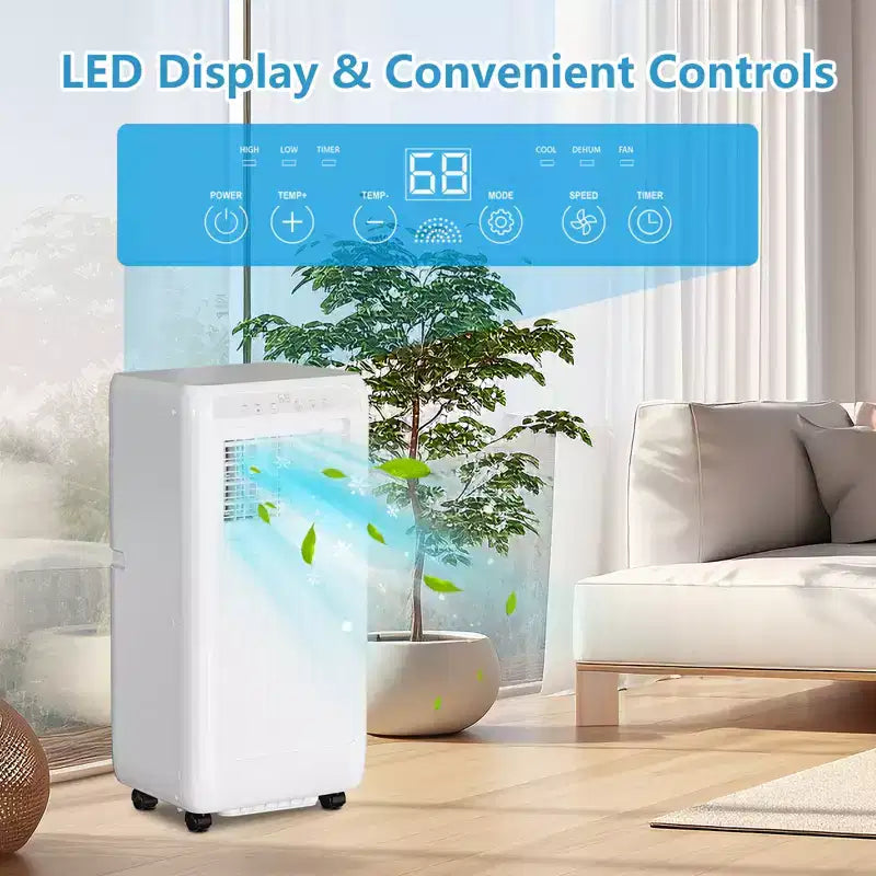 Climatiseur portable Acekool 8 000 BTU, ventilateur et déshumidificateur 3 en 1, télécommande, minuterie 24h pour pièces jusqu'à 32,5 m²