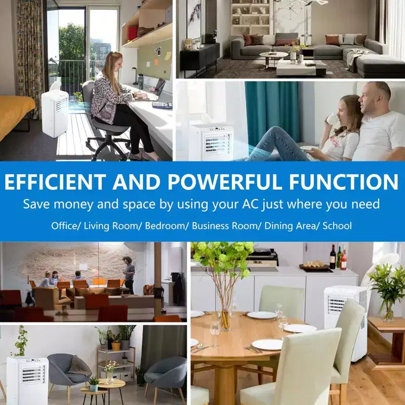 Climatiseur Portable Acekool 10 000 BTU, Ventilateur Rafraîchisseur Déshumidificateur 3-en-1, Télécommande, Minuteur 24H, Kit Fenêtre pour Pièces Jusqu'à 42 m²