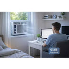 Climatiseur de fenêtre Acekool 5 000 BTU, Climatiseur de fenêtre à refroidissement rapide avec télécommande, minuterie, refroidissement silencieux pour les petites pièces jusqu'à 28 m²
