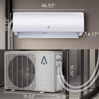 Acekool Bomba de Calor Mini Split AC de 9,000 BTU, 19 SEER2, Control Inteligente WiFi, Sistema sin Ductos de 115V para Habitaciones de hasta 450 Pies Cuadrados