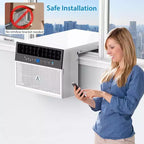 Aire acondicionado de ventana en forma de U de 8.000 BTU Ultra silencioso Eficiencia energética Profundidad ajustable Control remoto Filtro lavable