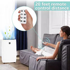 Climatiseur portable 3-en-1 de 12 000 BTU - Modes Refroidissement, Déshumidification et Ventilation pour pièces jusqu'à 51 m², avec minuterie 24h et télécommande