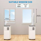 Climatiseur portable 8000 BTU - Refroidit 32 m² Climatiseur portable 3-en-1 déshumidificateur ventilateur
