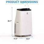 Climatiseur portable intelligent Acekool 15 000 BTU, climatisation intérieure 5-en-1, télécommande, silencieux, jusqu'à 79 m², pour chambre à coucher/bureau, dessus noir