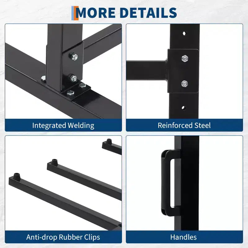 Estante para sillas plegables, estante y carro de mesa resistentes para sillas plegables