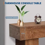 Coolmee 63 in Long Console Table for Entryway, Wood Rectangular Sofa Table Behind The Couch, Farmhouse Entryway Tables for Entrance, Hallway
