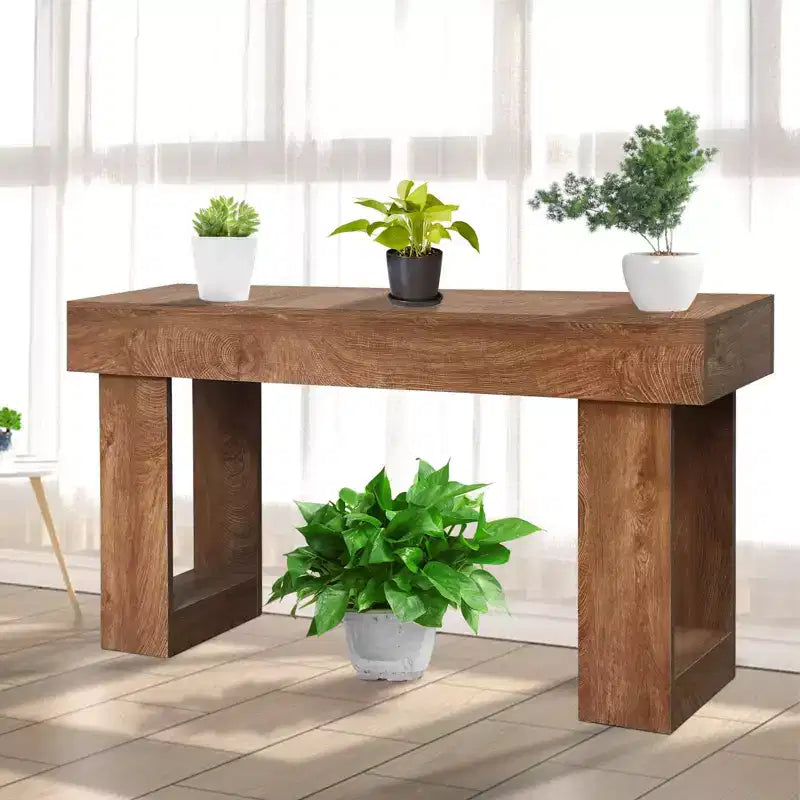Coolmee 63 in Long Console Table for Entryway, Wood Rectangular Sofa Table Behind The Couch, Farmhouse Entryway Tables for Entrance, Hallway