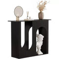 Lantine 39.4'' Black Sofa Table with Arched Design, Narrow Console Table for Behind Couch, Entryway, Hallway, Living Room, Easy Assembly.