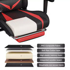 Sillón de oficina ergonómico Hoffree para juegos, reclinable, con masaje, altavoz Bluetooth y luz RGB