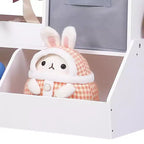 Kids Dress Up Storage, Lighted Mirror Costume Wardrobe Closet with Hanging Armoire & Bins for Bedroom Playroom