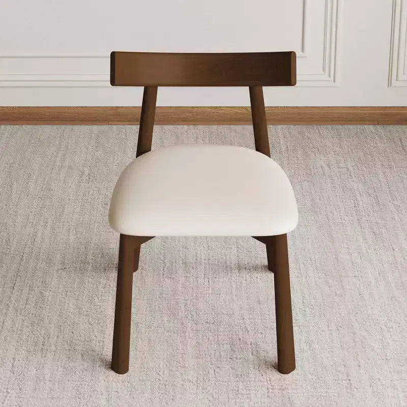 MAYEERTY Dining Chairs Set of 2, Ergonomic Armless Kitchen Chairs with Cushions, Sturdy Wooden Leg for Restaurant, Cafe, Bedroom