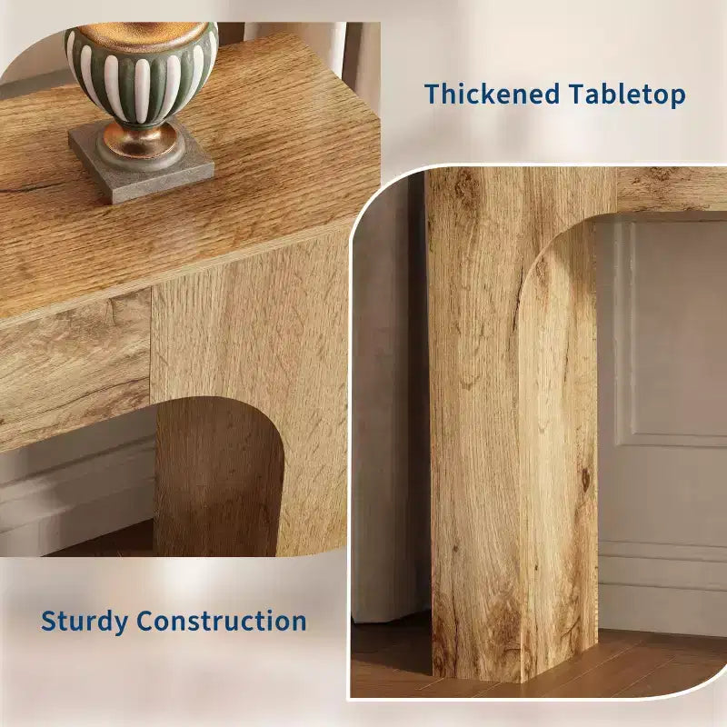 47/63 dans la console de table de ferme, Table d'entrée étroite en bois derrière le canapé, Meuble de couloir rustique mince pour les salons, les foyers et les appartements
