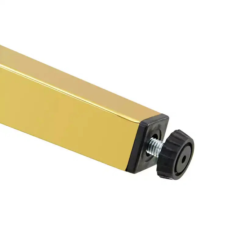 Juego de 2 sillas de comedor modernas tapizadas en PU con patas de metal dorado, lujosas sillas sin reposabrazos para cocina o comedor