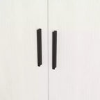 Zapatero de Madera Independiente de Cuatro Niveles con un Cajón, Puertas de Armario Blancas y Estantes Ajustables, Ideal para Entradas, Nogal