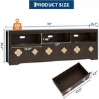 Mueble de TV Moderno de Mediados de Siglo de 70" para TV de 85" - Cajón Tallado con Tiradores de Cristal, Gestión de Cables, Capacidad de 220 libras, Centro de Medios de Madera MDF