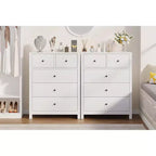 Cómoda de madera de 5 cajones con acabado natural, arcón de almacenamiento moderno para dormitorio, cuarto de bebé y pasillo