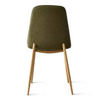 5-Piece Round Dining Set, 37 Pedestal Table with Wood-Look Top and Upholstered Curved Chairs, Modern Style-Panipeachy