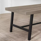 Mesa de comedor rectangular de 70.87 pulgadas para 6-8 personas, mesa de comedor grande y larga con tablero de madera rústica, estructura de metal fuerte, estilo industrial moderno