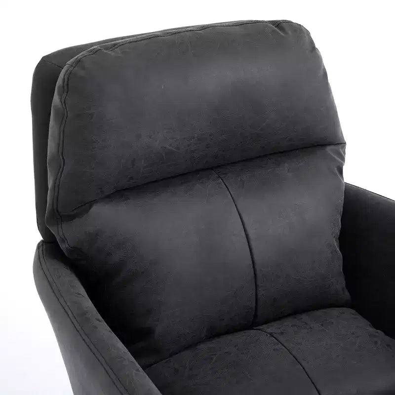 Silla de oficina de cuero sintético de primera calidad con ajuste de altura - Adecuada para usar en oficinas, dormitorios, tocadores y otros entornos interiores