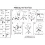 Silla de oficina de cuero sintético de primera calidad con ajuste de altura - Adecuada para usar en oficinas, dormitorios, tocadores y otros entornos interiores