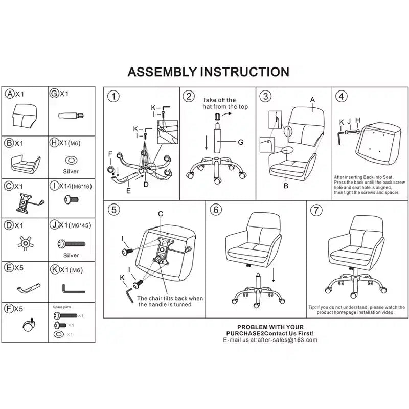 Silla de oficina de cuero sintético de primera calidad con ajuste de altura - Adecuada para usar en oficinas, dormitorios, tocadores y otros entornos interiores