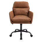 Silla de oficina de cuero sintético de primera calidad con ajuste de altura - Adecuada para usar en oficinas, dormitorios, tocadores y otros entornos interiores