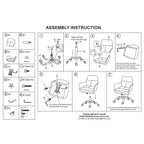 Silla de oficina de cuero sintético de primera calidad con ajuste de altura - Adecuada para usar en oficinas, dormitorios, tocadores y otros entornos interiores