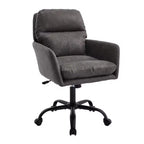 Silla de oficina de cuero sintético de primera calidad con ajuste de altura - Adecuada para usar en oficinas, dormitorios, tocadores y otros entornos interiores