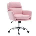 Silla de oficina de cuero sintético de primera calidad con ajuste de altura - Adecuada para usar en oficinas, dormitorios, tocadores y otros entornos interiores