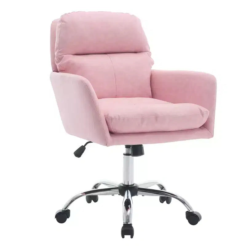 Silla de oficina de cuero sintético de primera calidad con ajuste de altura - Adecuada para usar en oficinas, dormitorios, tocadores y otros entornos interiores