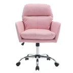 Silla de oficina de cuero sintético de primera calidad con ajuste de altura - Adecuada para usar en oficinas, dormitorios, tocadores y otros entornos interiores