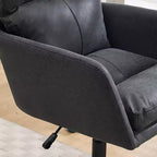 Silla de oficina de cuero sintético de primera calidad con ajuste de altura - Adecuada para usar en oficinas, dormitorios, tocadores y otros entornos interiores