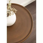 Mesa auxiliar redonda, 14x14x24, Dorada