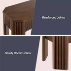 Mesa Consola de Madera Maciza Acanalada 36