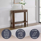 Mesa Consola de Madera Maciza Acanalada 36